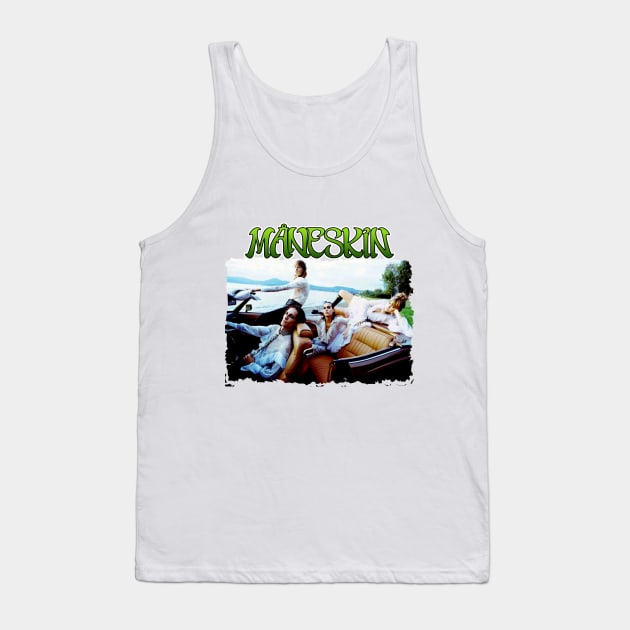 maneskin with retro car Tank Top by nasib